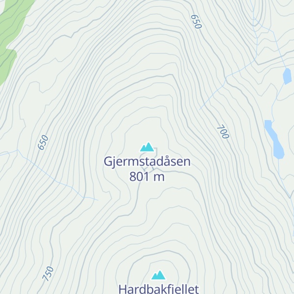Map of Gjermstadåsen