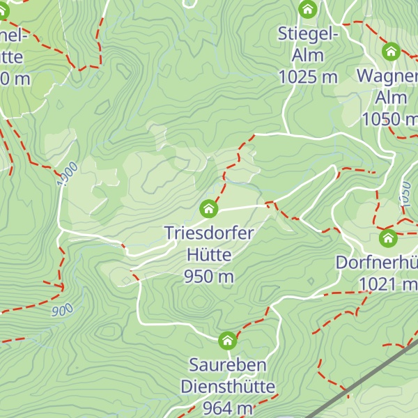 Map of Triesdorfer Hütte