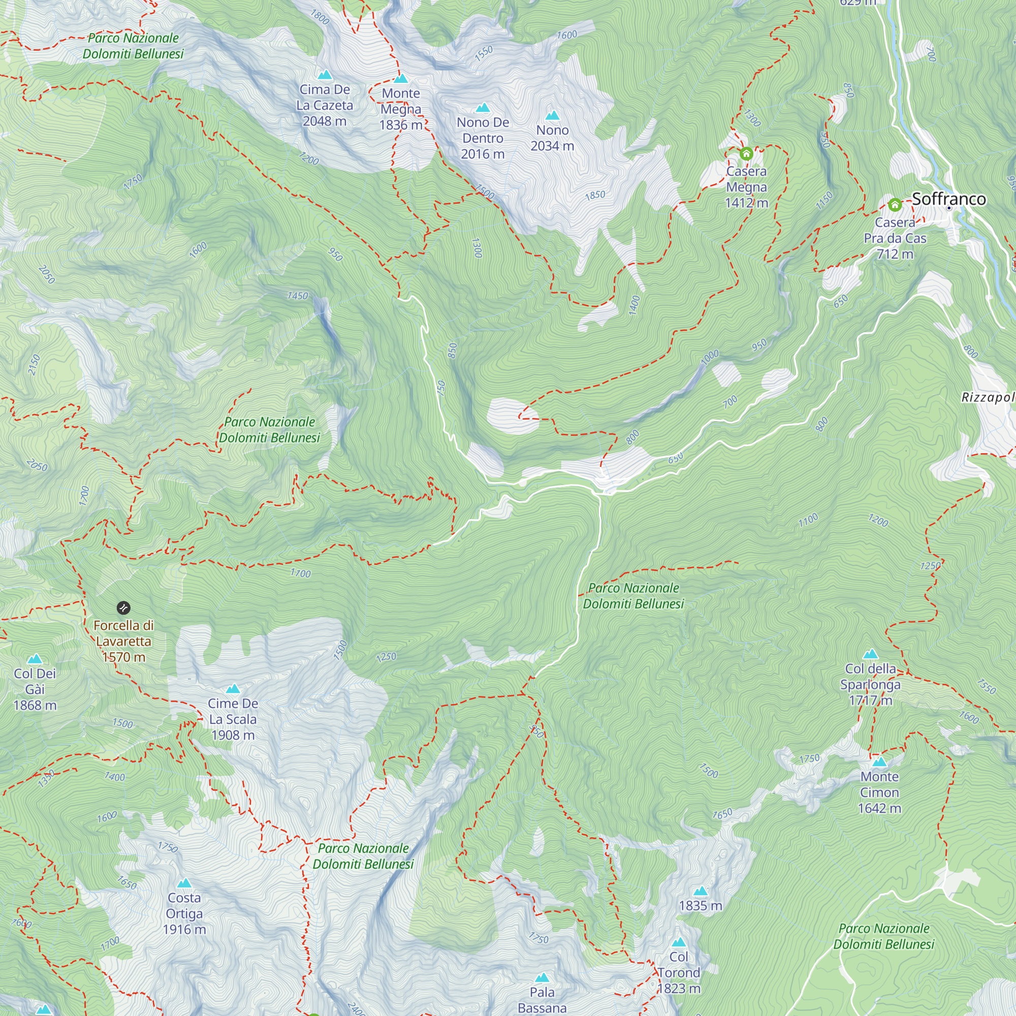 Casera Costa Granda map