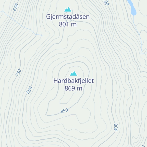 Map of Hardbakfjellet