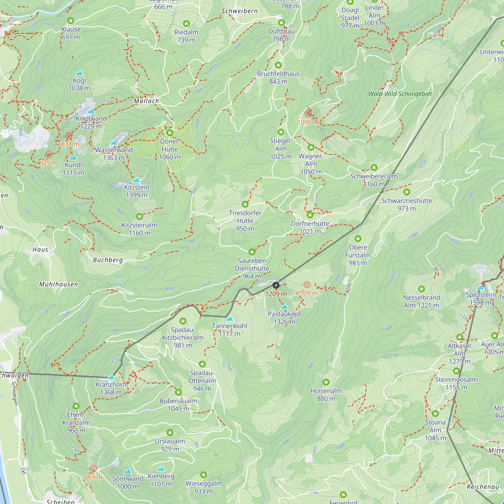 Saureben Diensthütte map