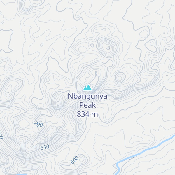 Map of Nbangunya Peak