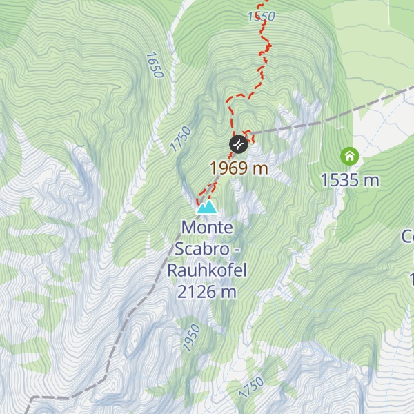 Map of Monte Scabro - Rauhkofel