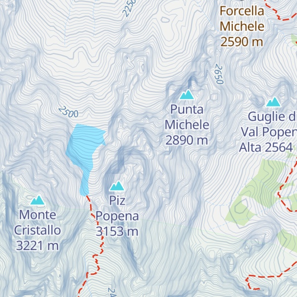 Map of Dito di Popena