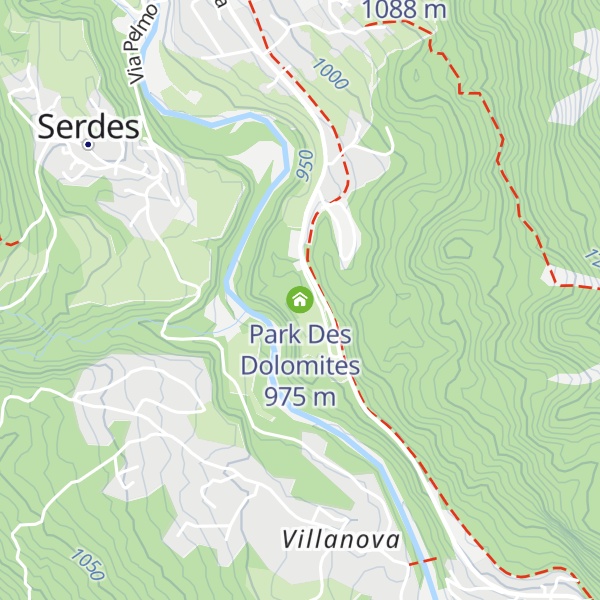 Map of Park Des Dolomites