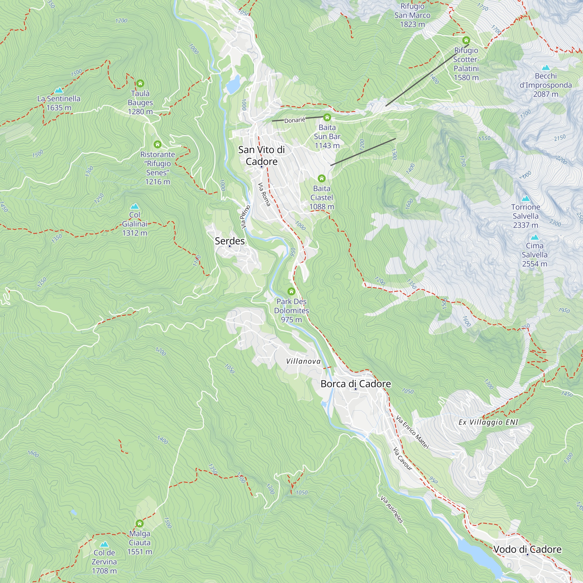 Park Des Dolomites map
