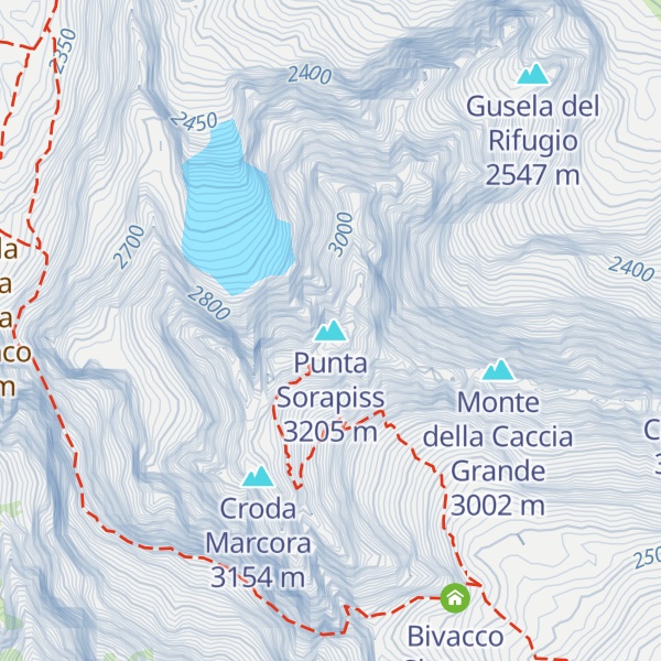 Map of Punta Sorapiss