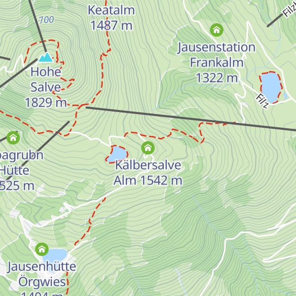 Map of Kälbersalve Alm