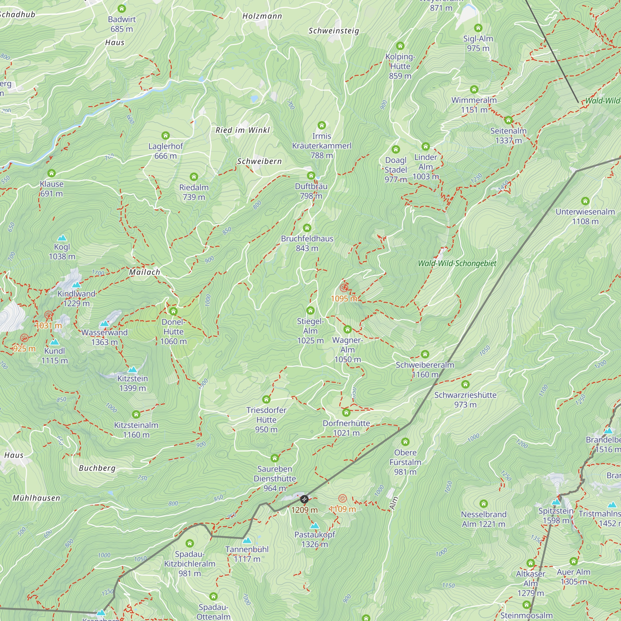 Stiegel-Alm map