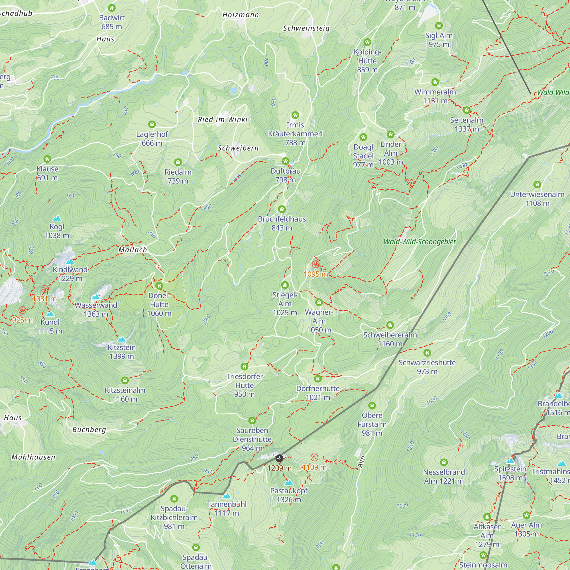 Stiegel-Alm map