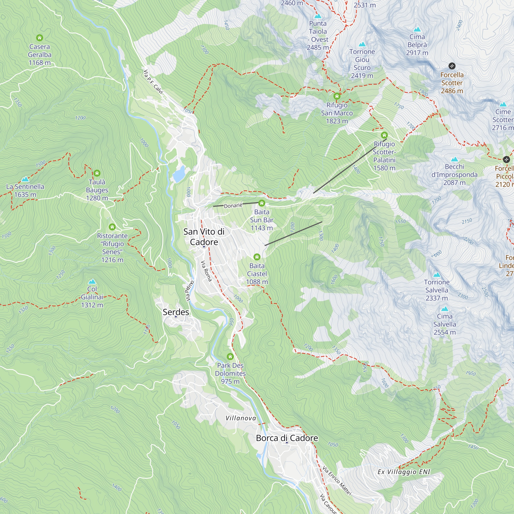 Baita Ciastel map