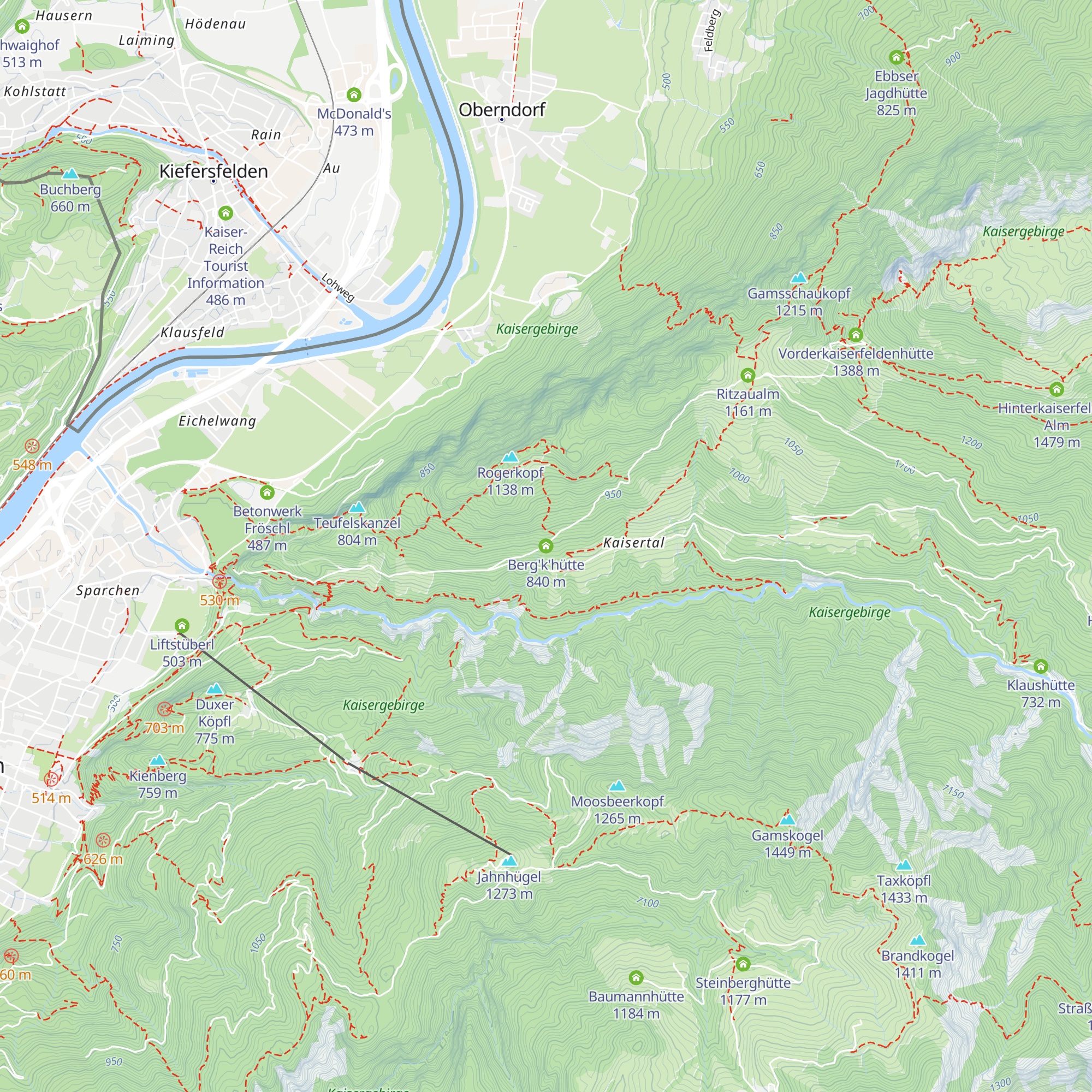 Berg'k'hütte map