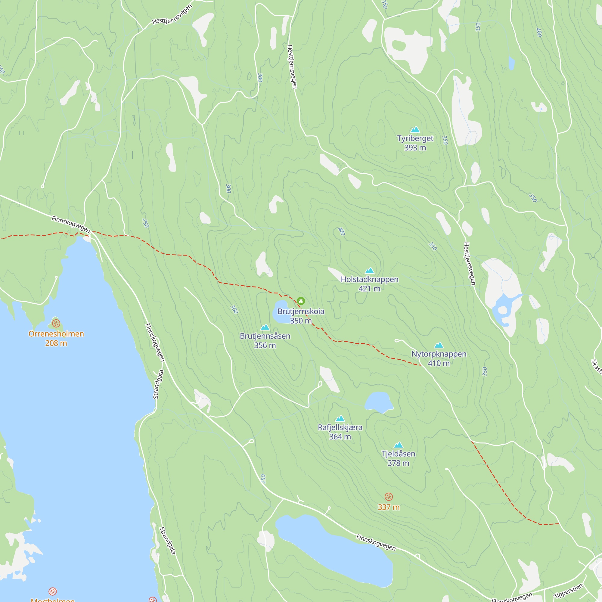 Brutjernskoia map