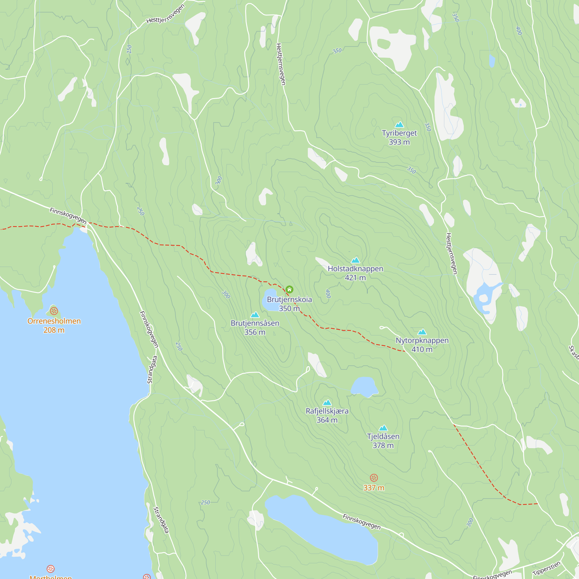 Brutjernskoia map