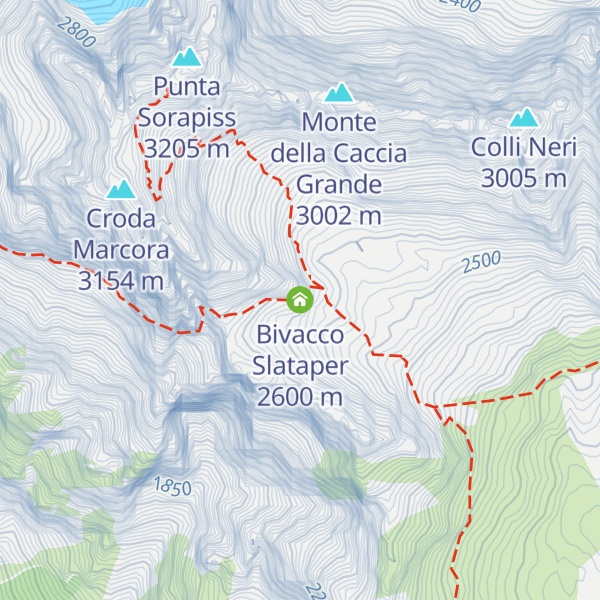 Map of Bivacco Slataper