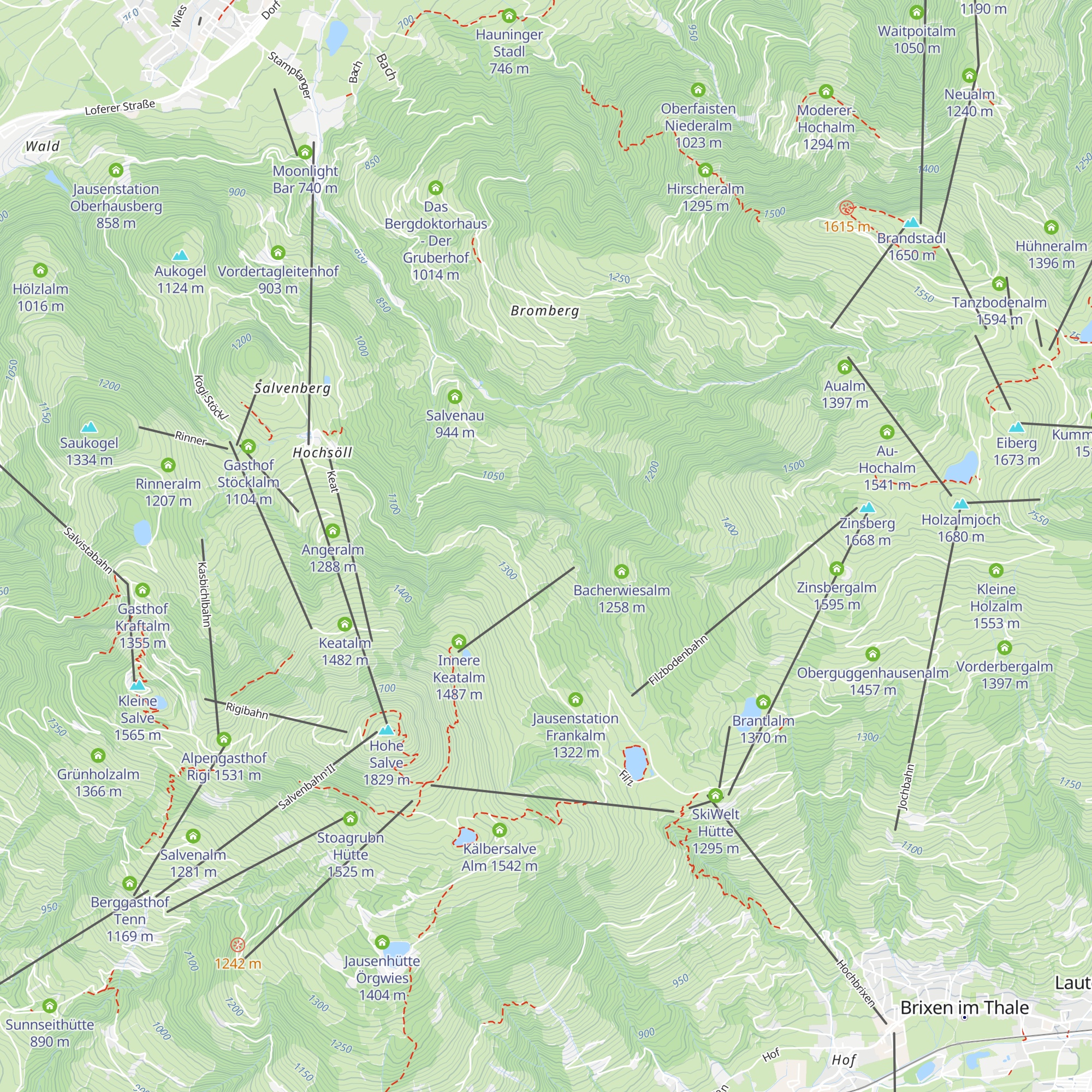 Siller Alm map