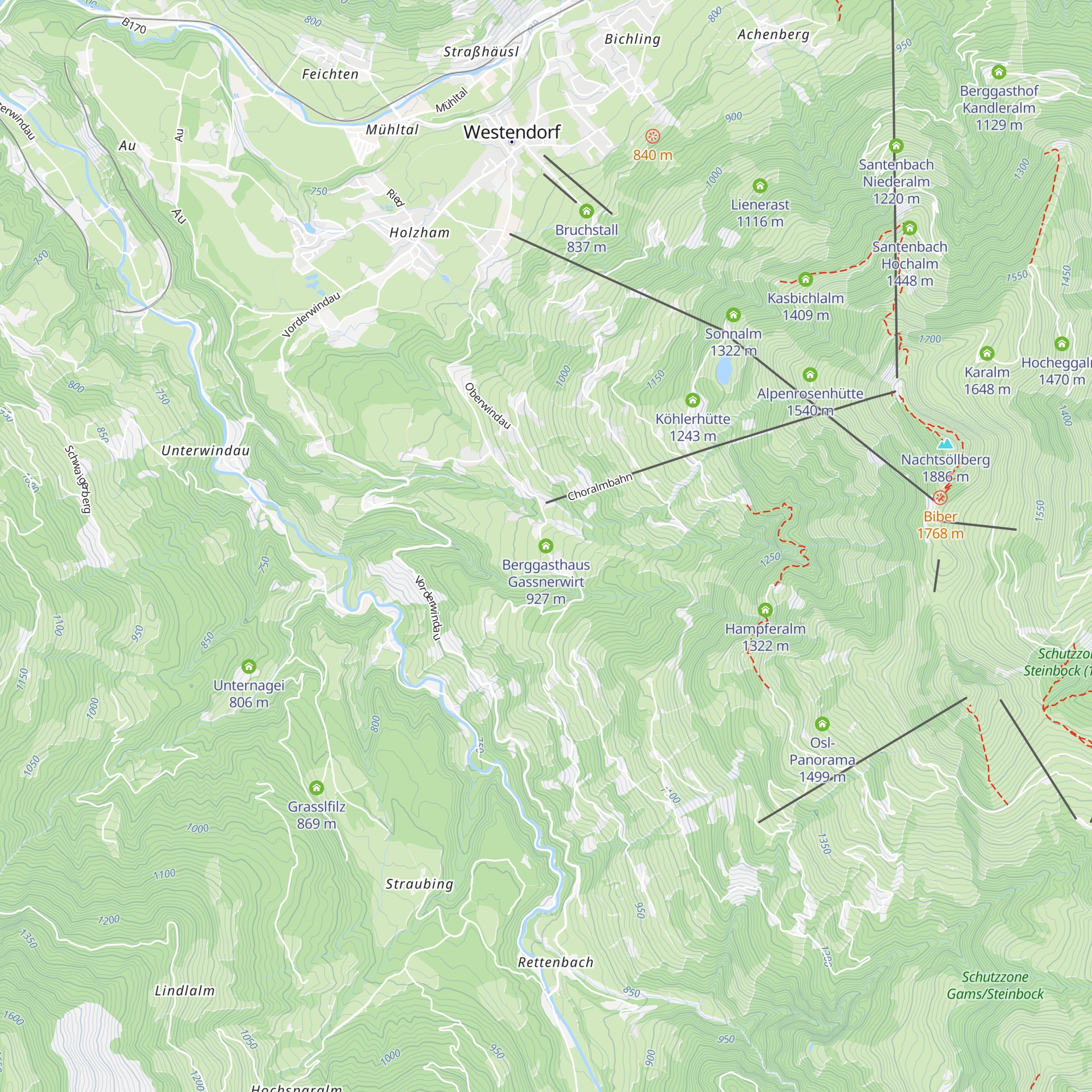 Berggasthaus Gassnerwirt map