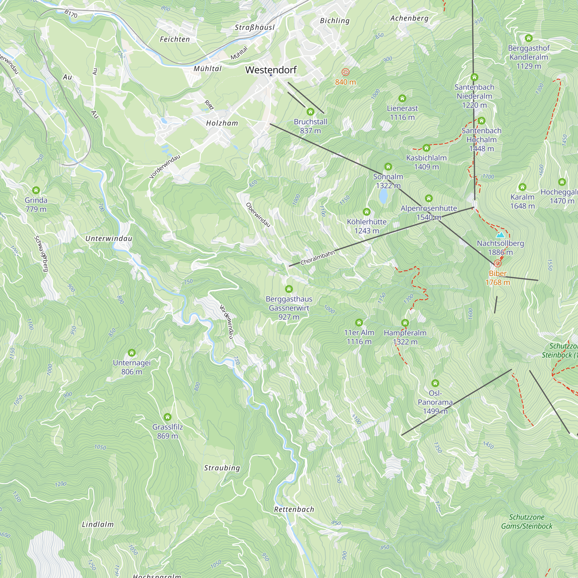 Berggasthaus Gassnerwirt map