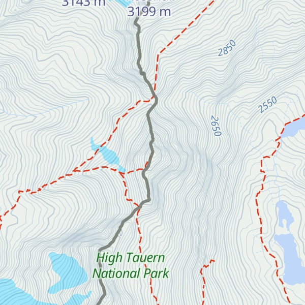 Map of Ahrner Kopf - Cima del Vento