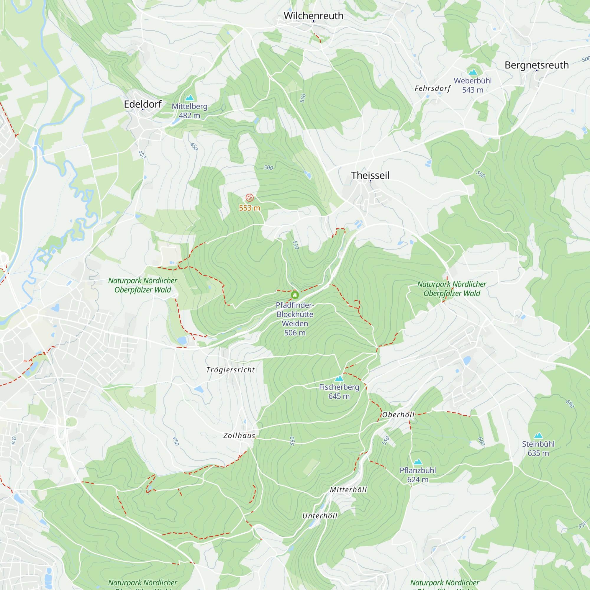 Pfadfinder-Blockhütte Weiden map