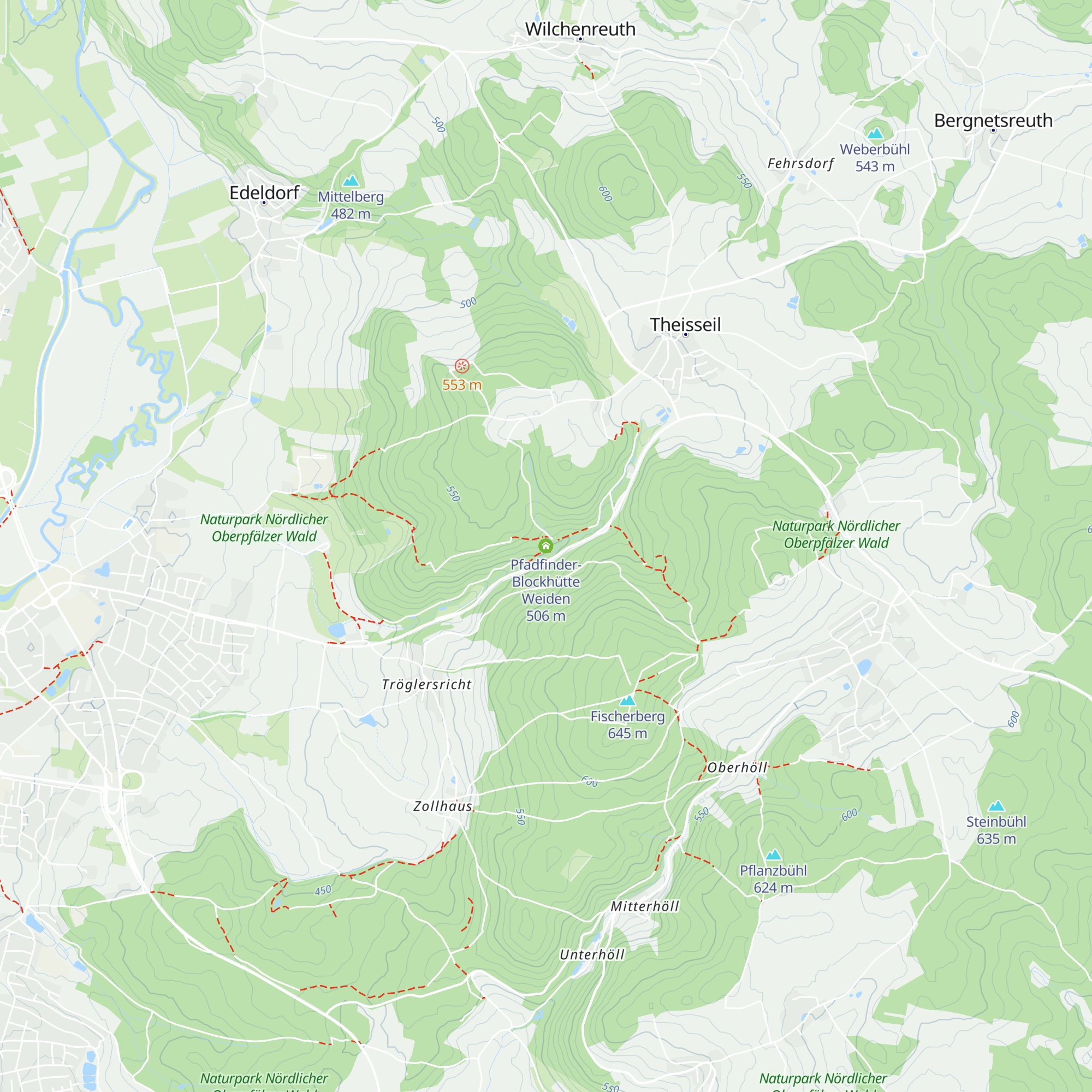 Pfadfinder-Blockhütte Weiden map