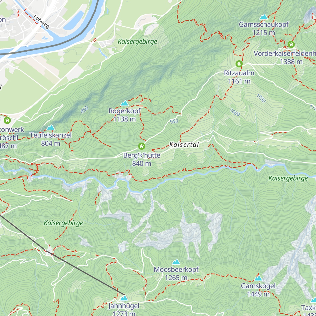 Berg'k'hof Kaisertal - Alpine Hideaway map