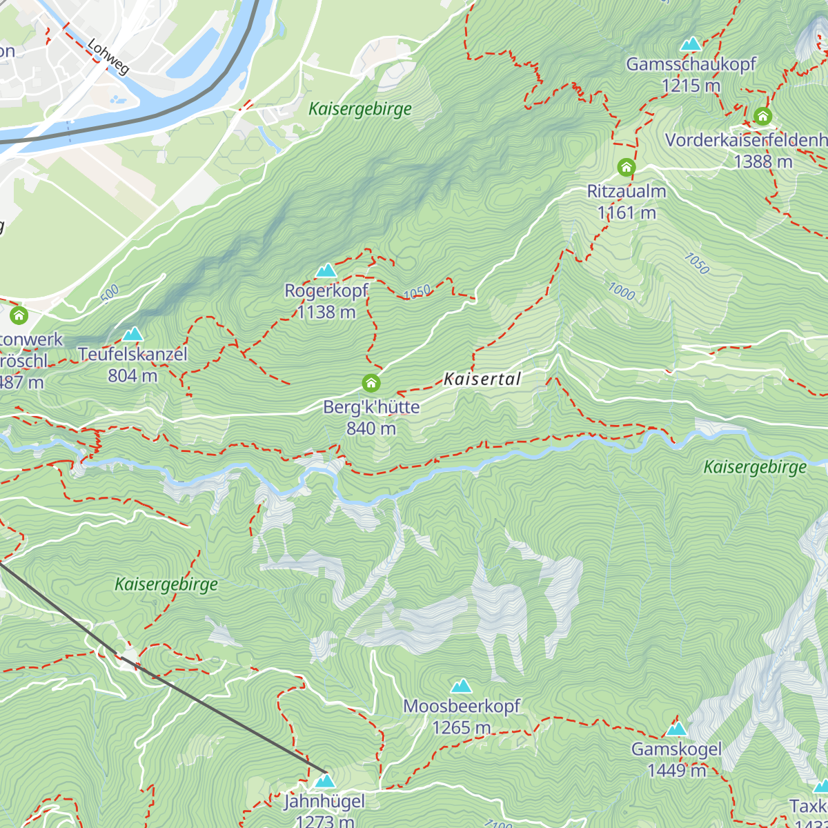Berg'k'hof Kaisertal - Alpine Hideaway map