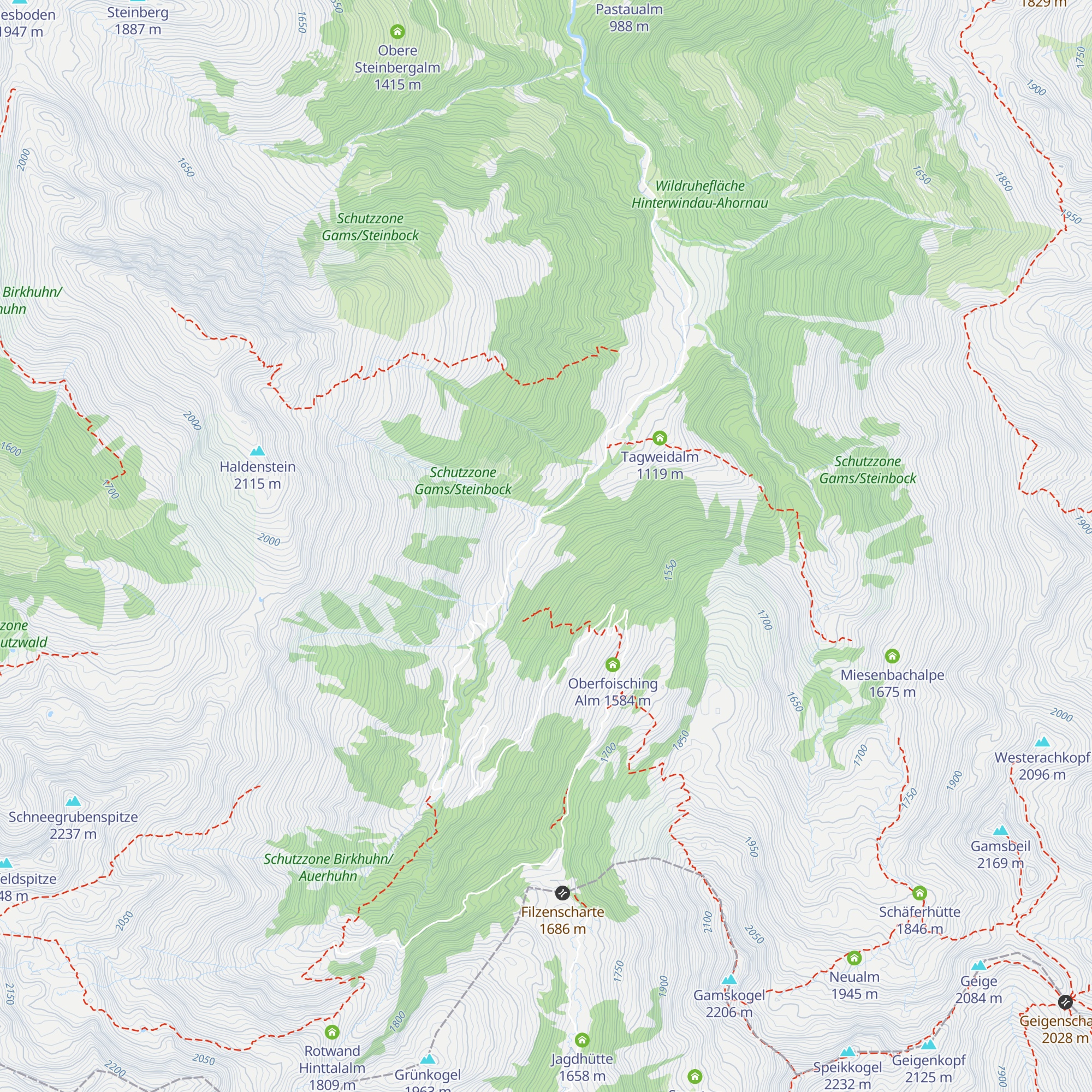 Unterfoisching Alm map