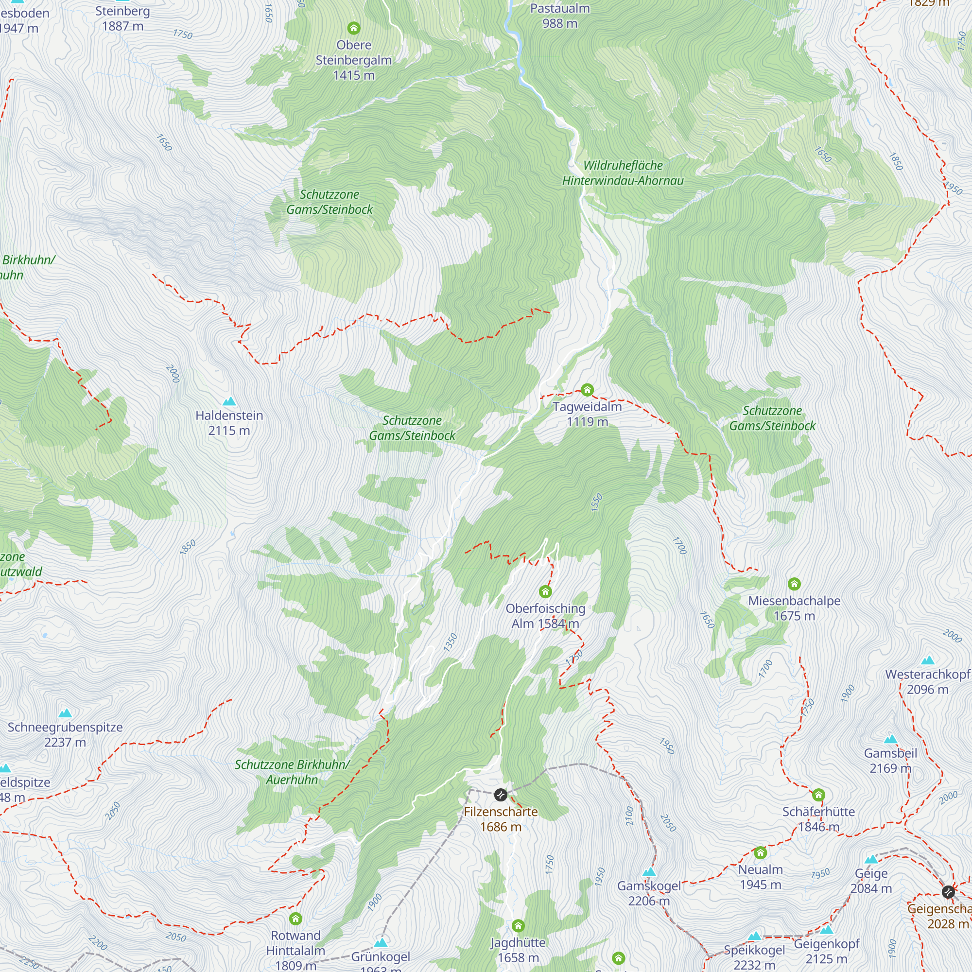 Unterfoisching Alm map
