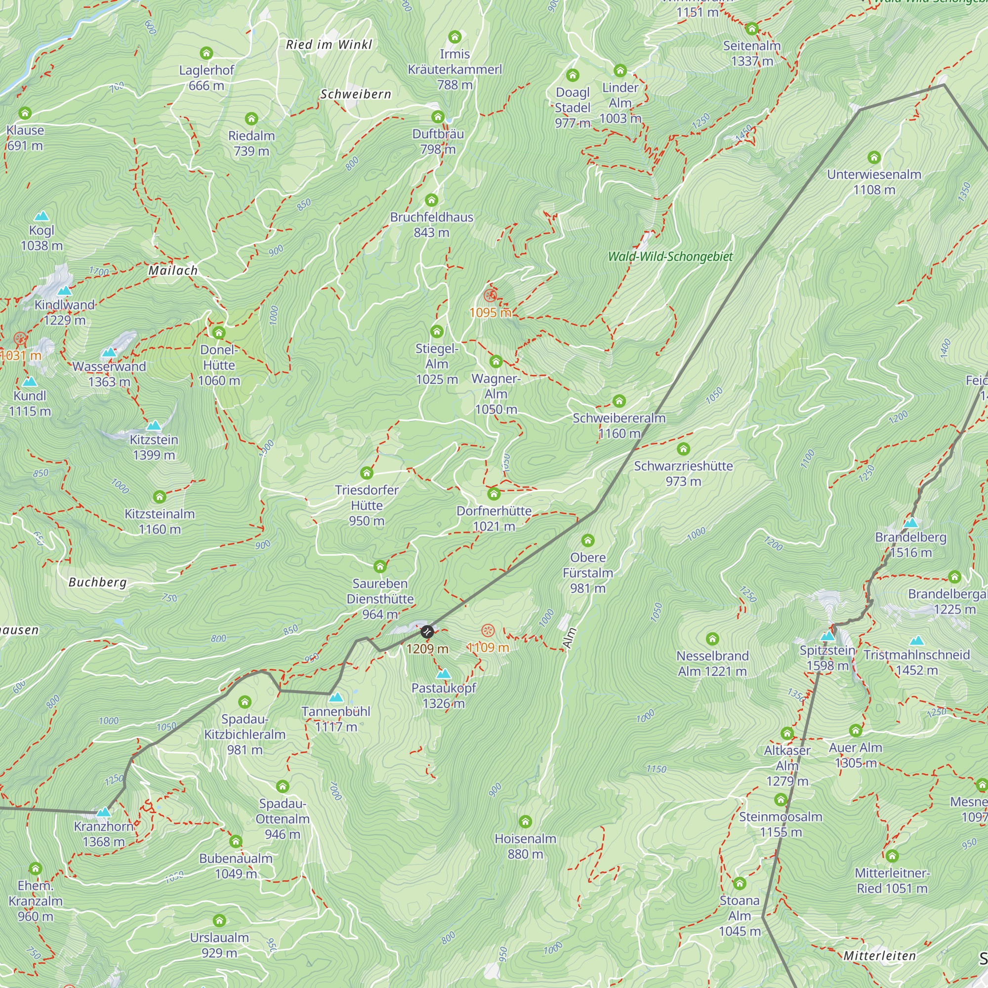 Dorfnerhütte map