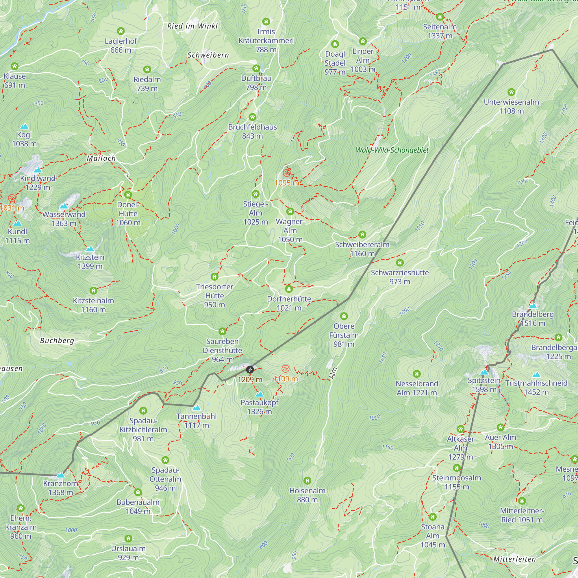 Dorfnerhütte map