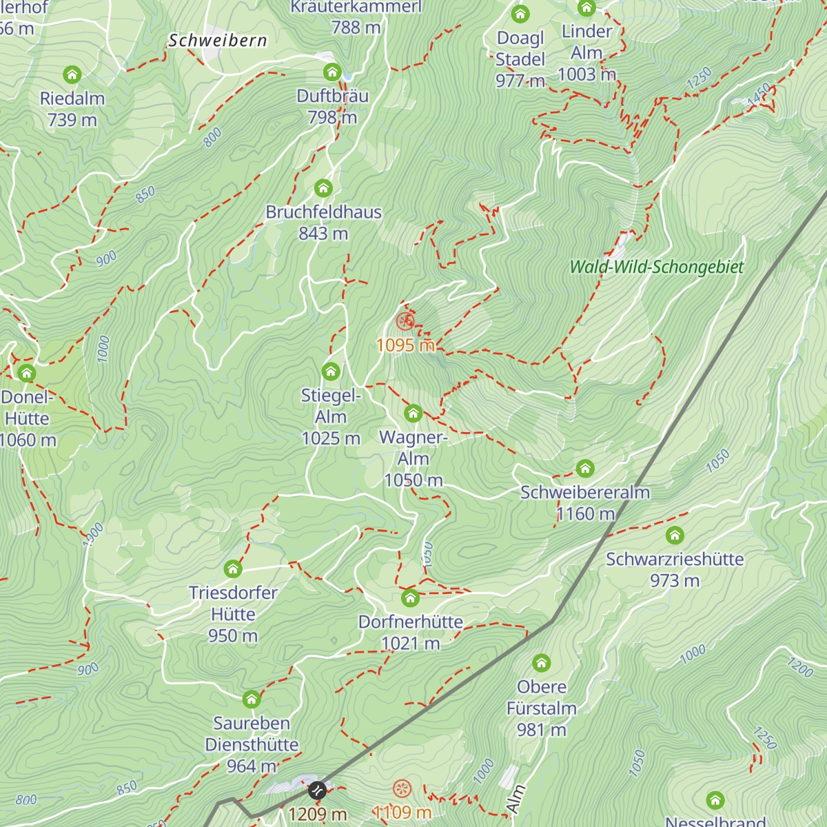 Wagner-Alm map