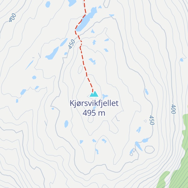 Map of Kjørsvikfjellet