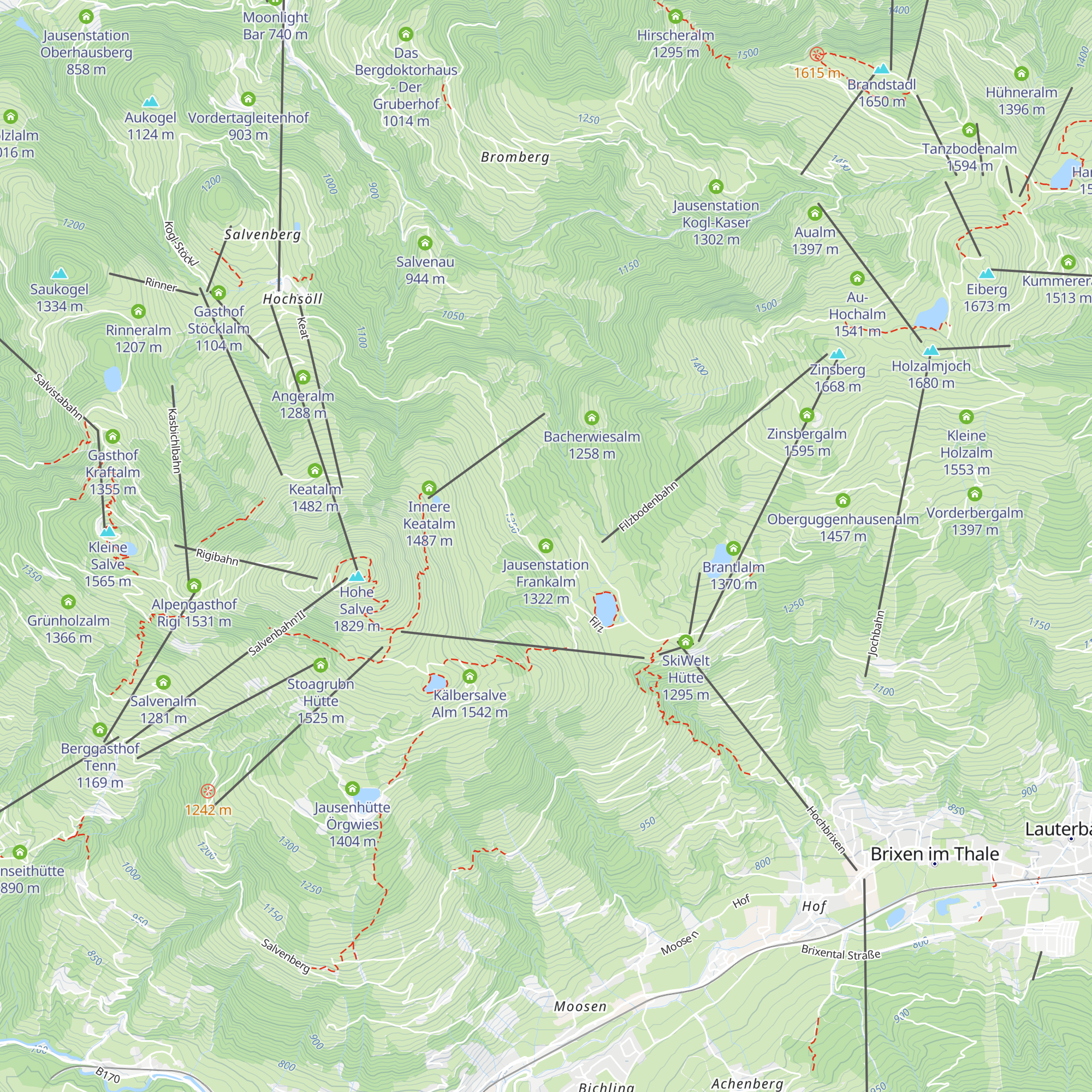 Jausenstation Frankalm map