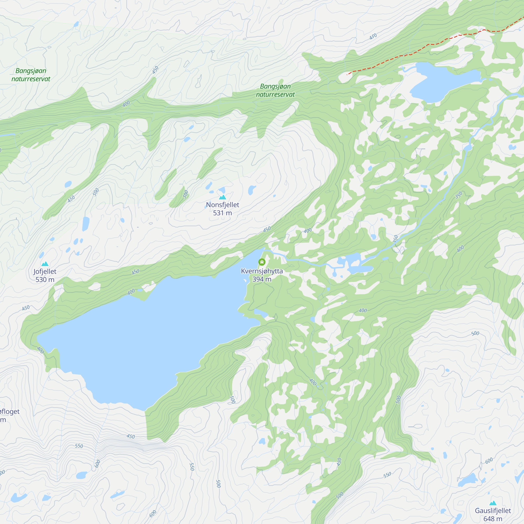 Kvernsjøhytta map