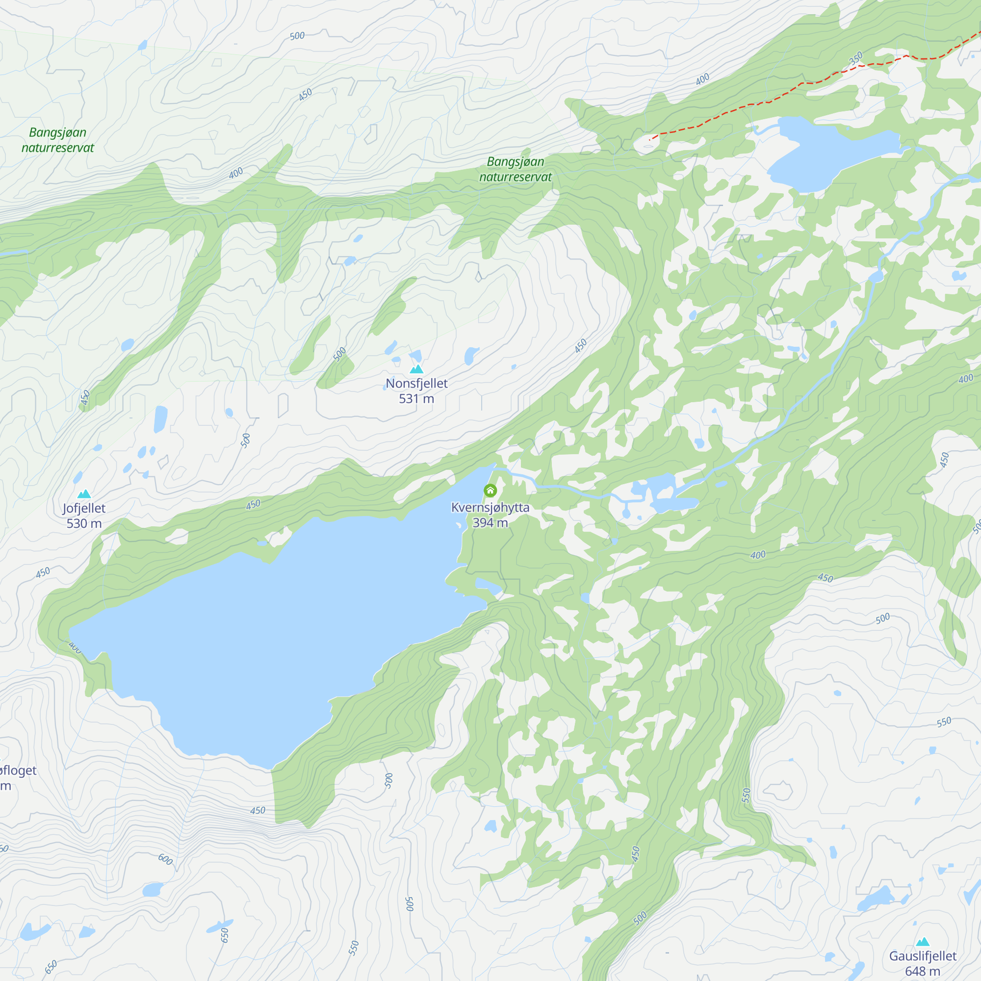 Kvernsjøhytta map