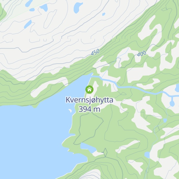 Map of Kvernsjøhytta