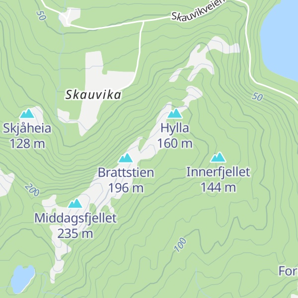 Map of Brattstiheia