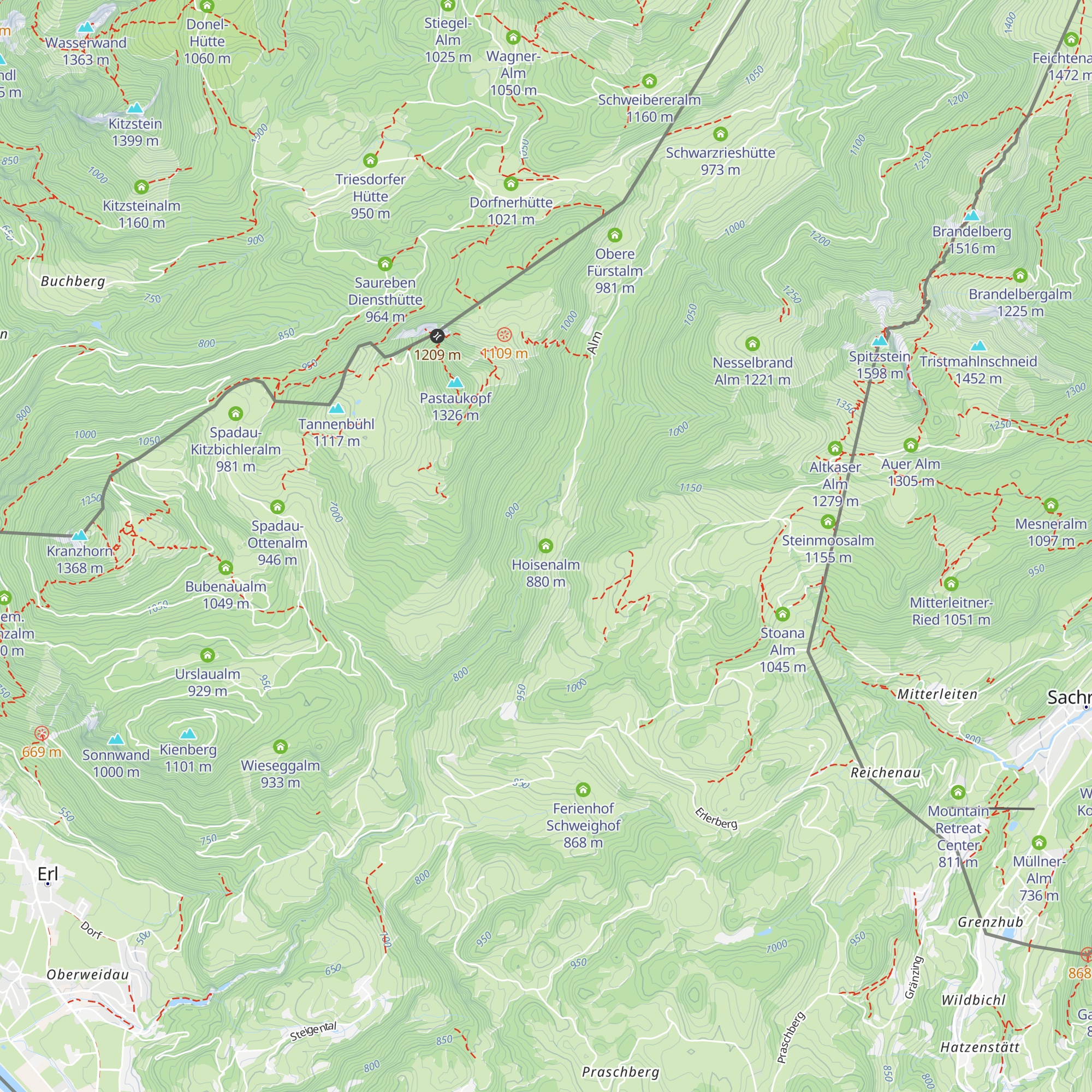 Hoisenalm map
