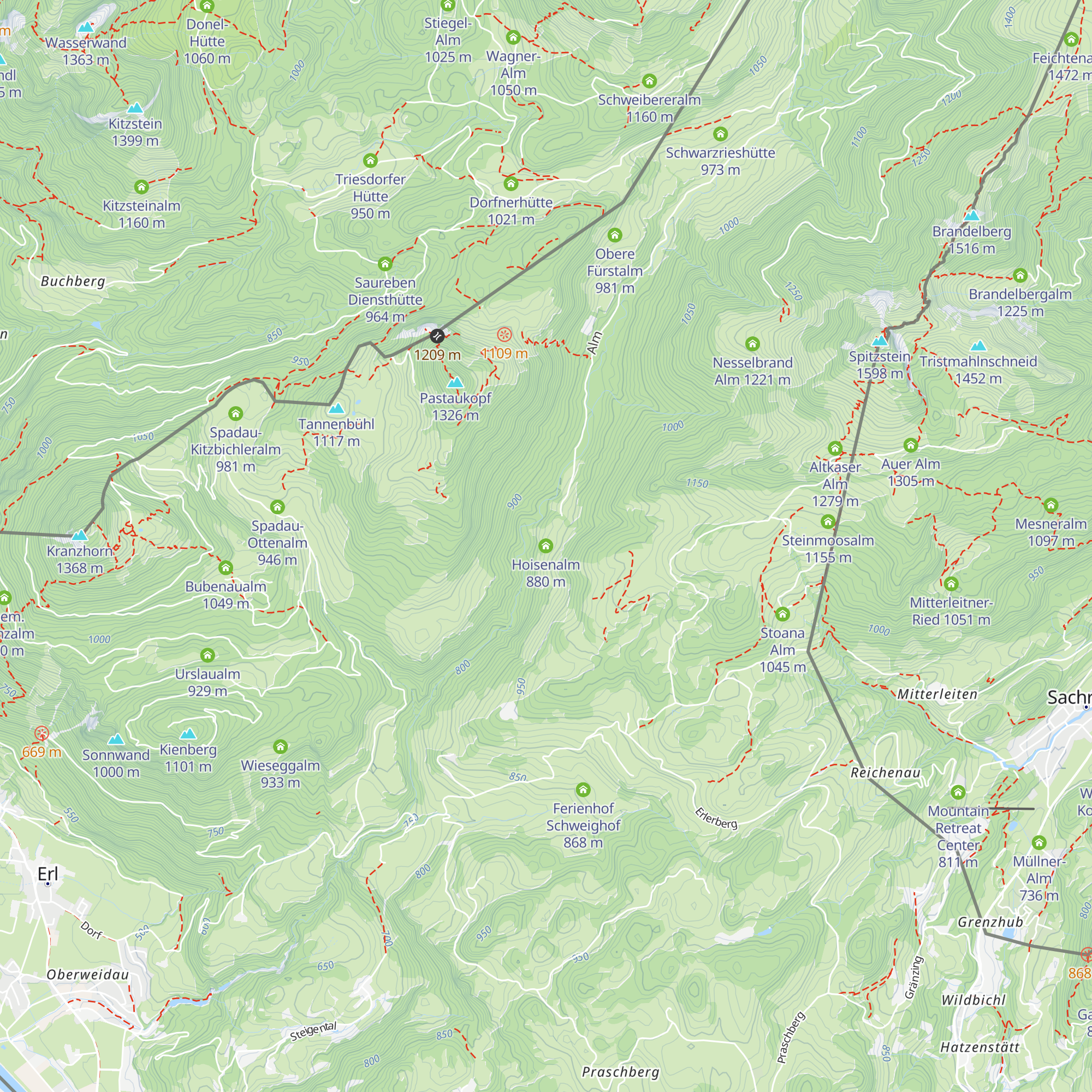 Hoisenalm map