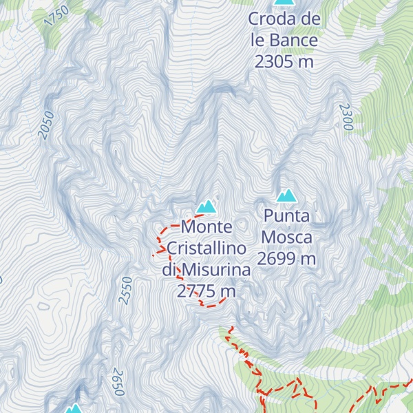 Map of Monte Cristallino di Misurina