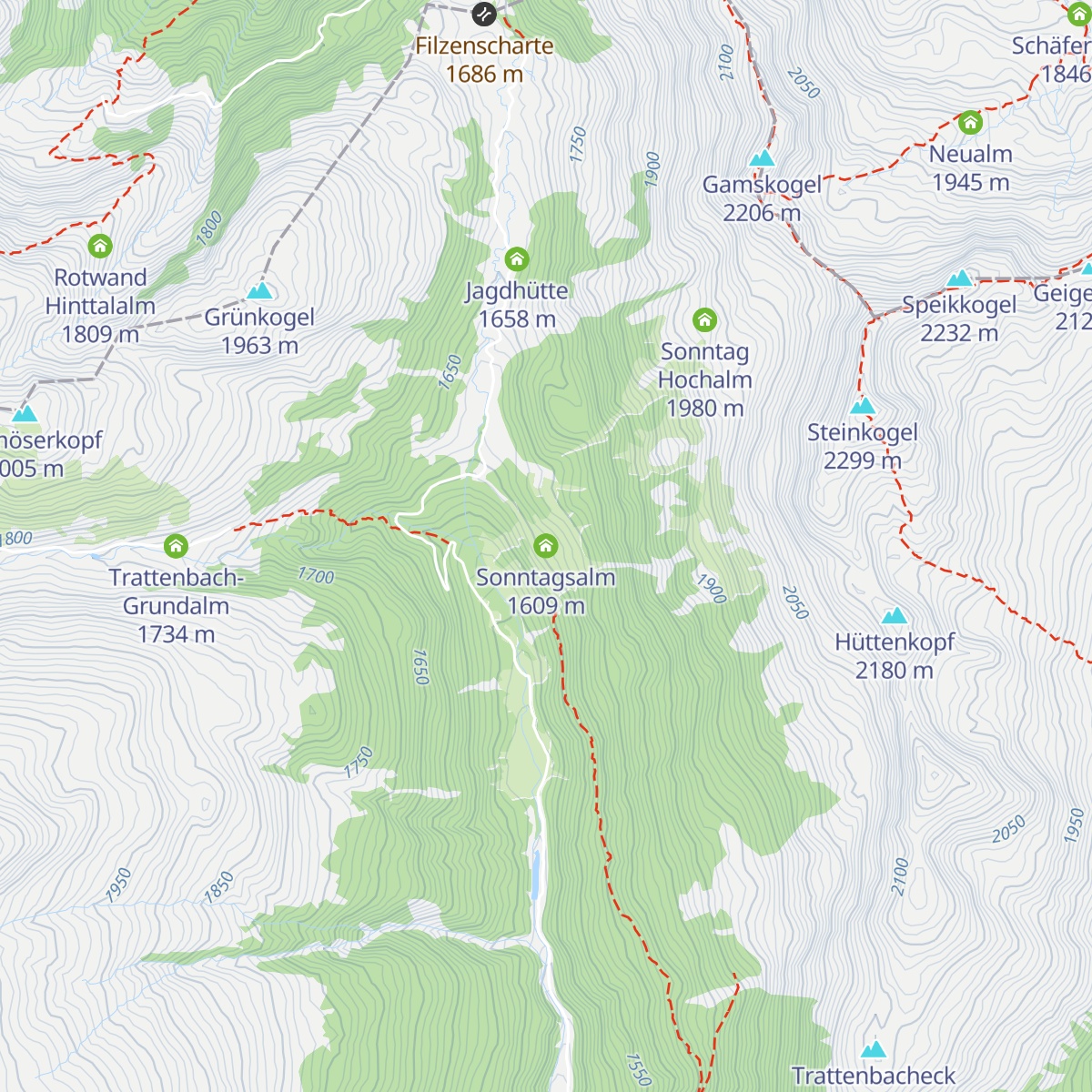 Sonntagsalm map