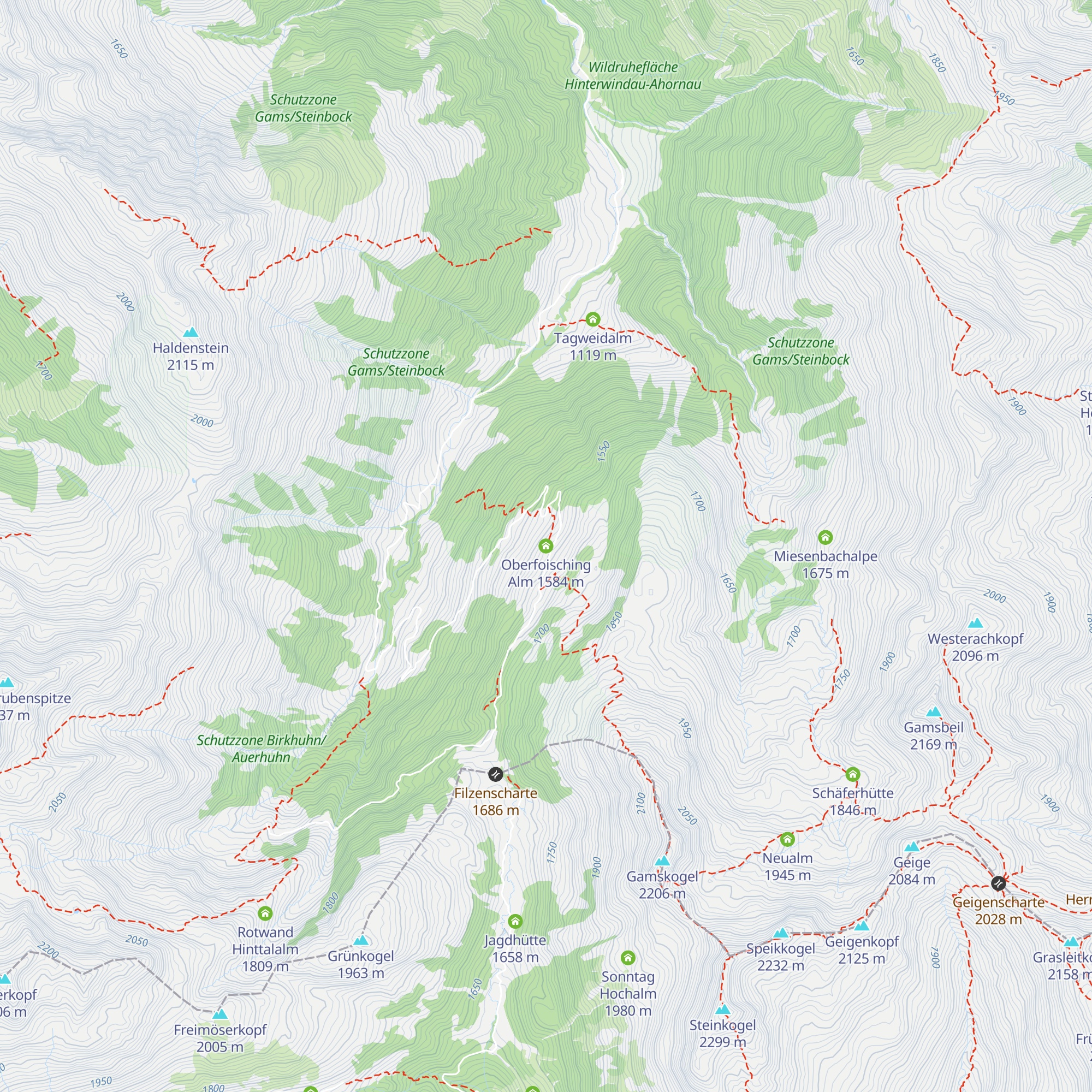 Oberfoisching Alm map