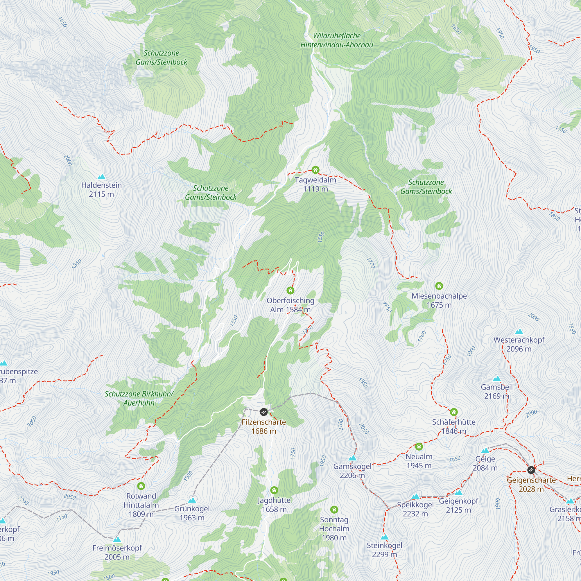 Oberfoisching Alm map