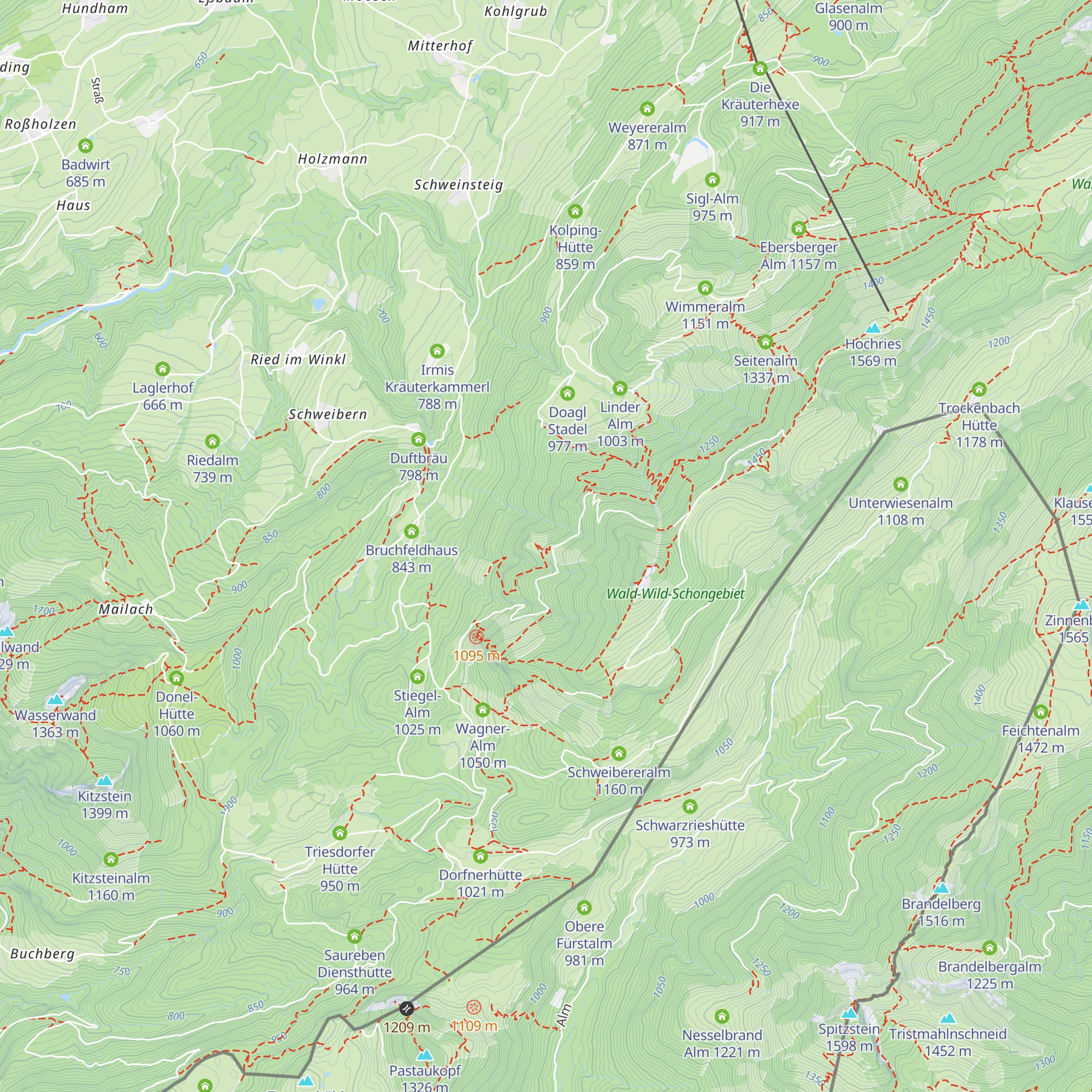 Steineckhütte map