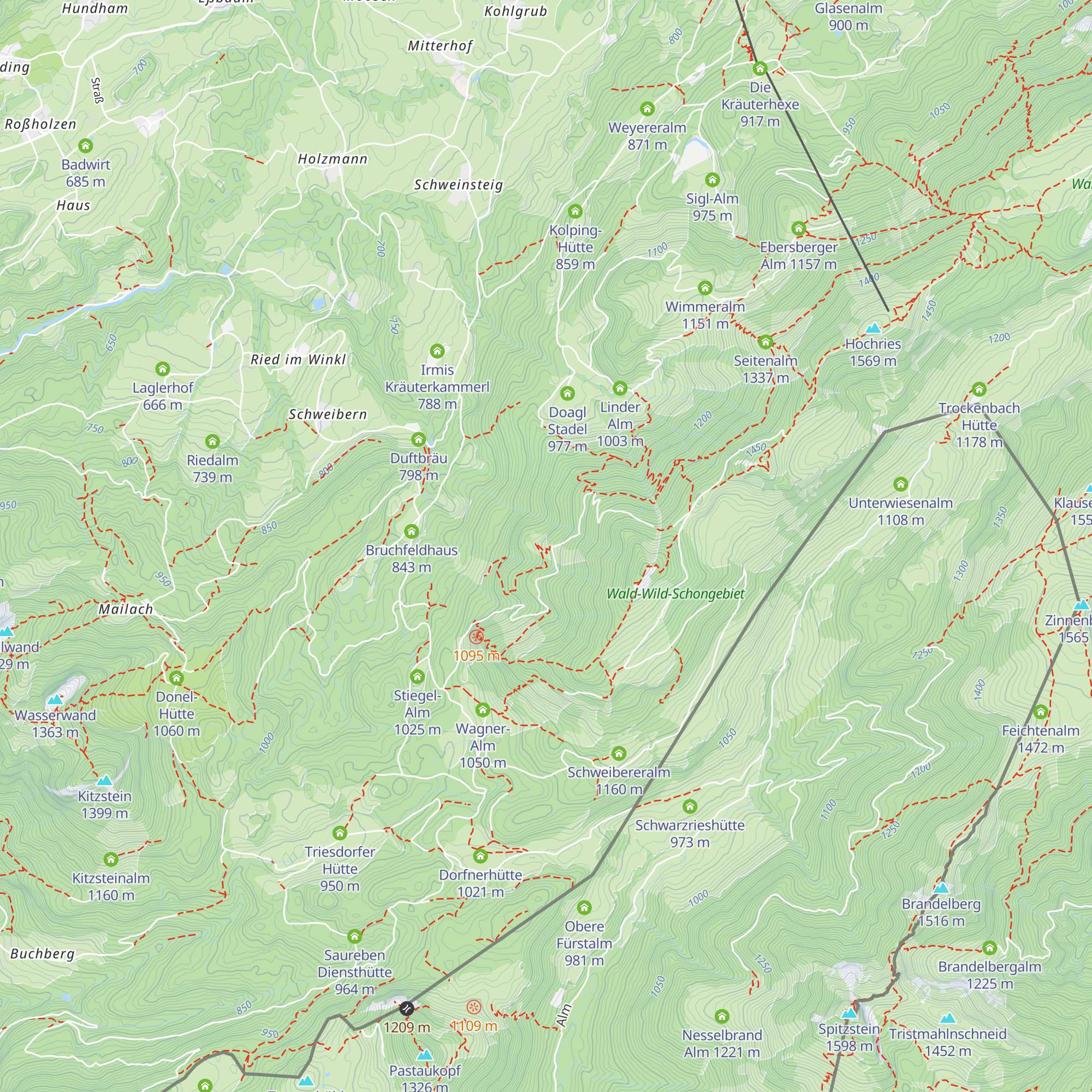 Steineckhütte map