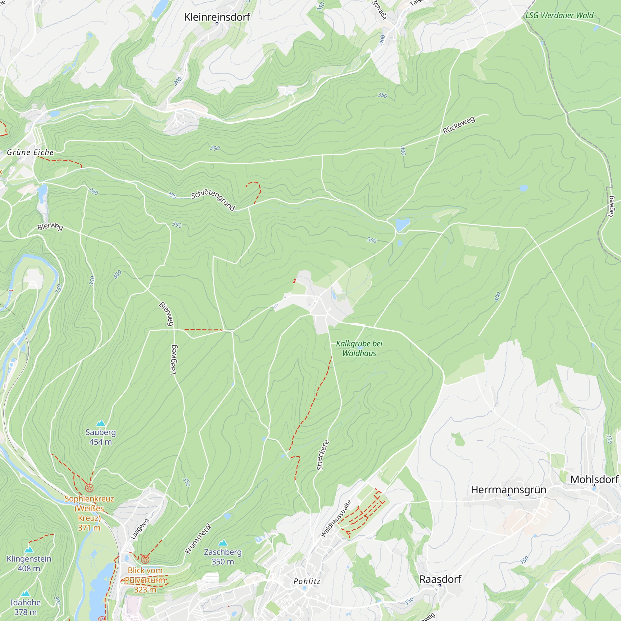 Wanderschutzhütte Waldhaus map