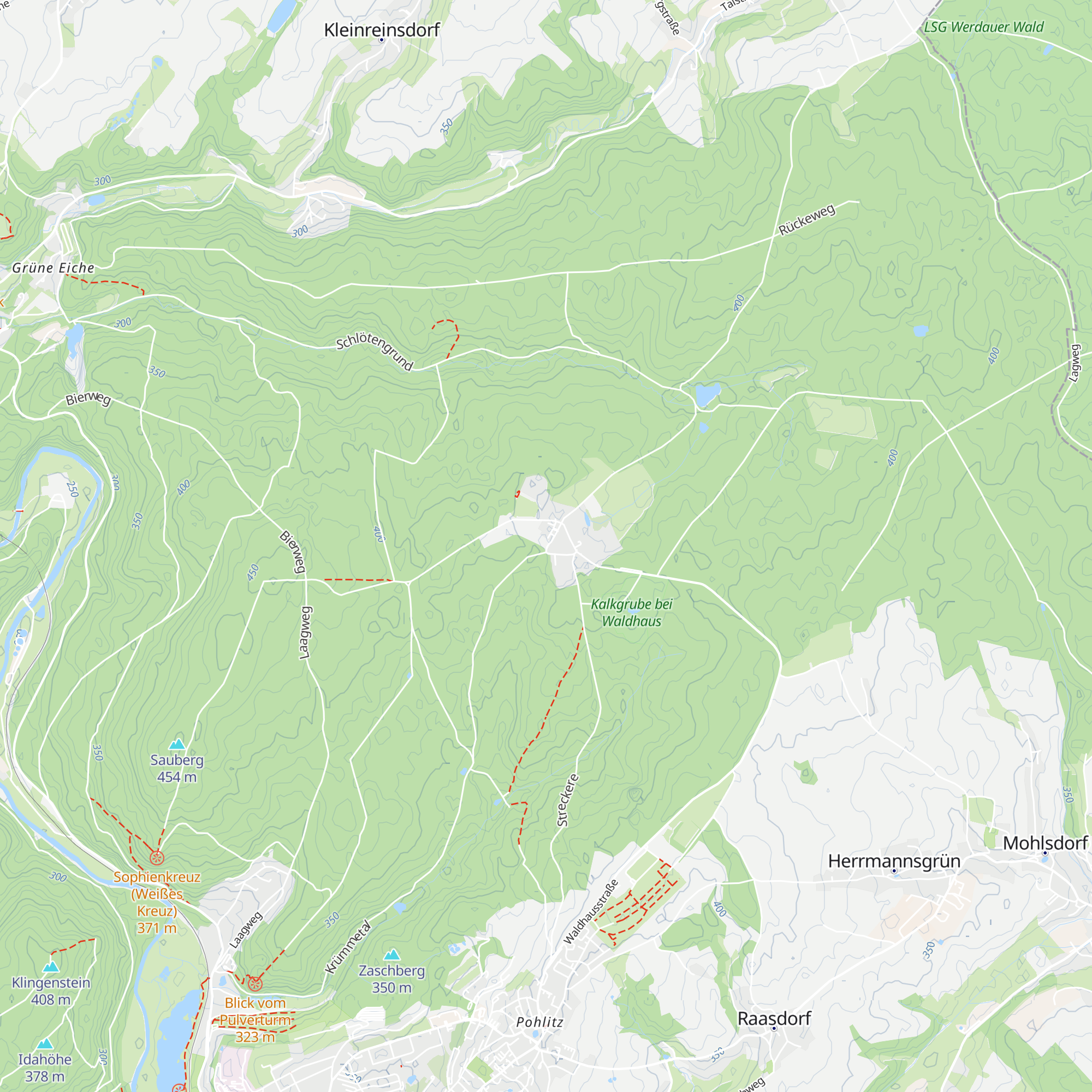 Wanderschutzhütte Waldhaus map