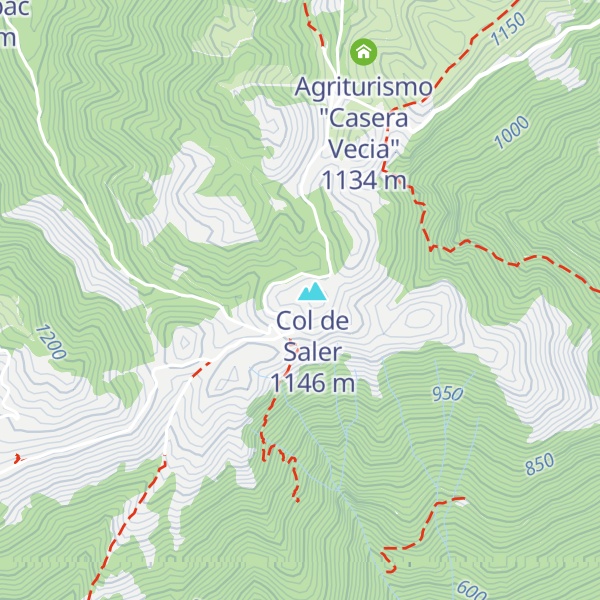 Map of Casera Rizzì Col di Saler