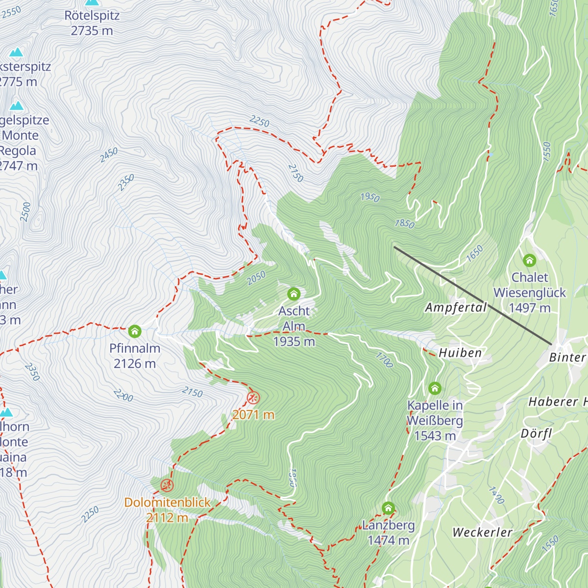 Ascht Alm map